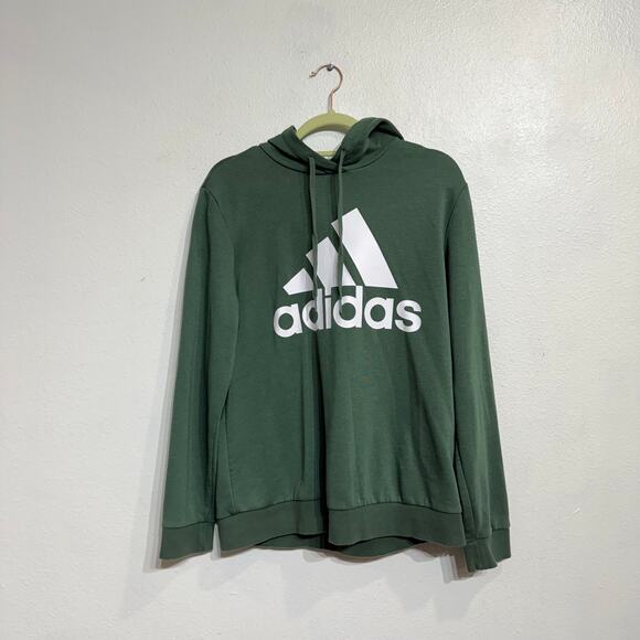 Adidas Green Hooded Sweater Sz L - Picture 2 of 12